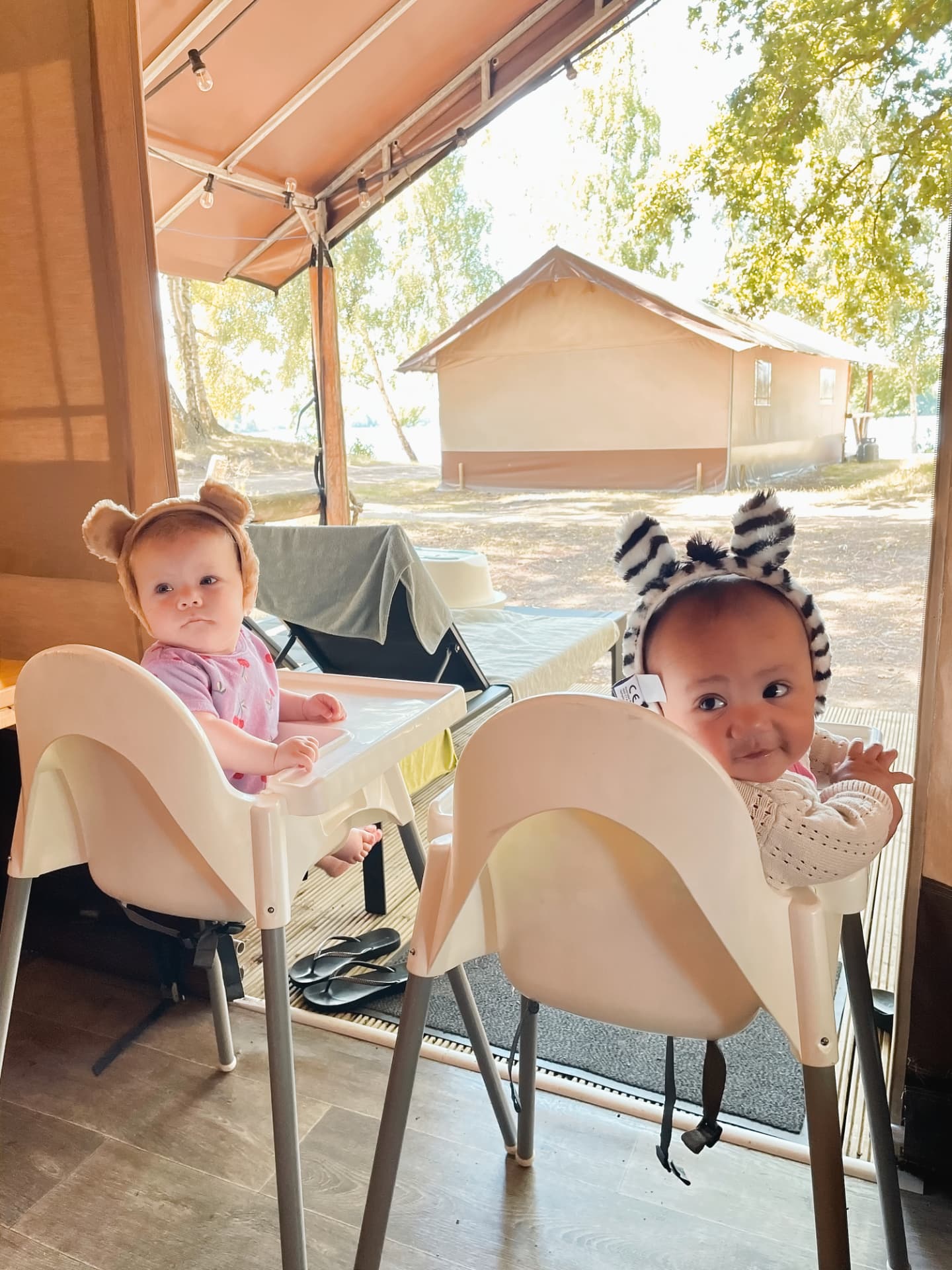 Breakfast on the safari tent terrace