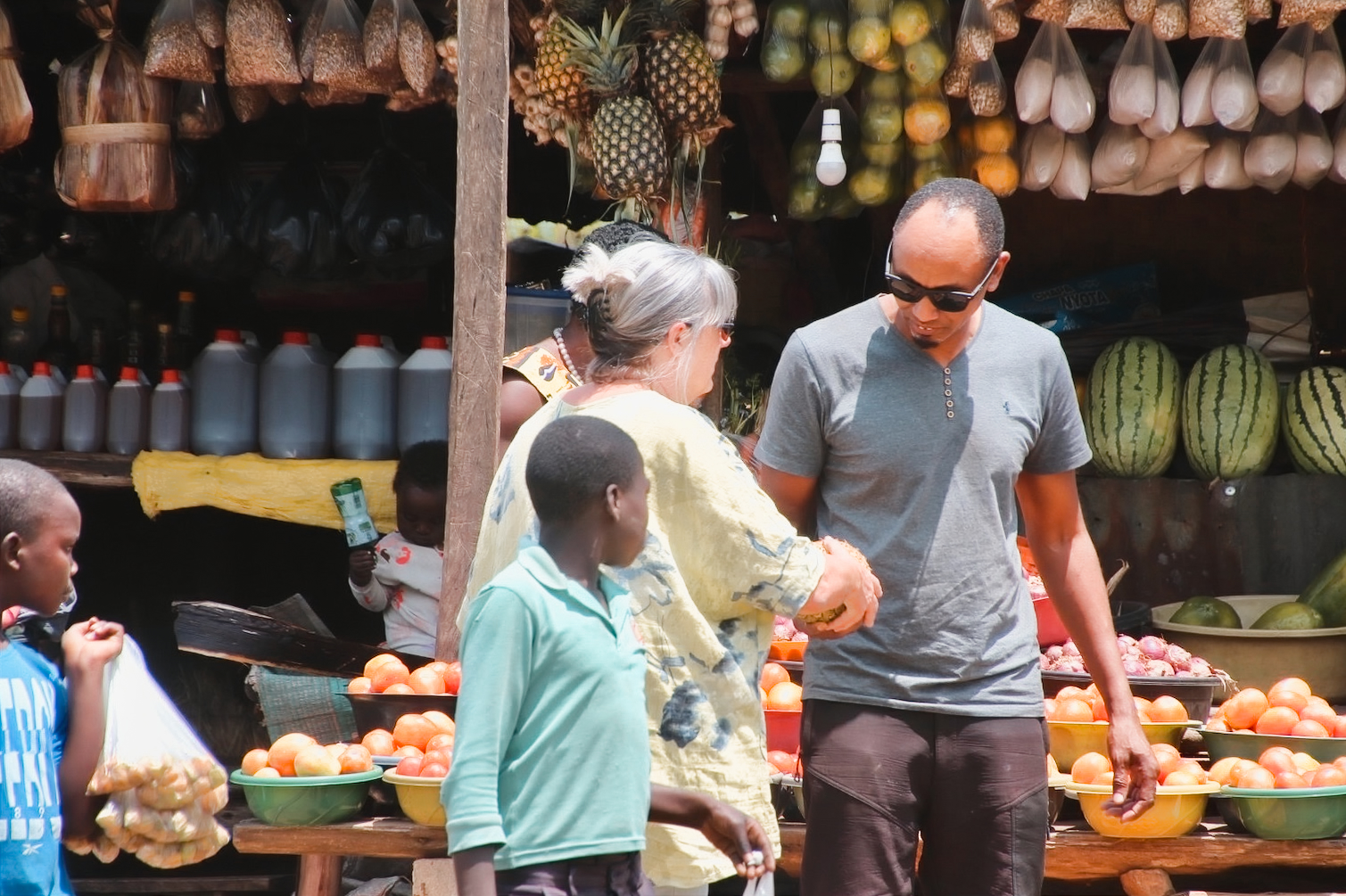 A fruit market stop