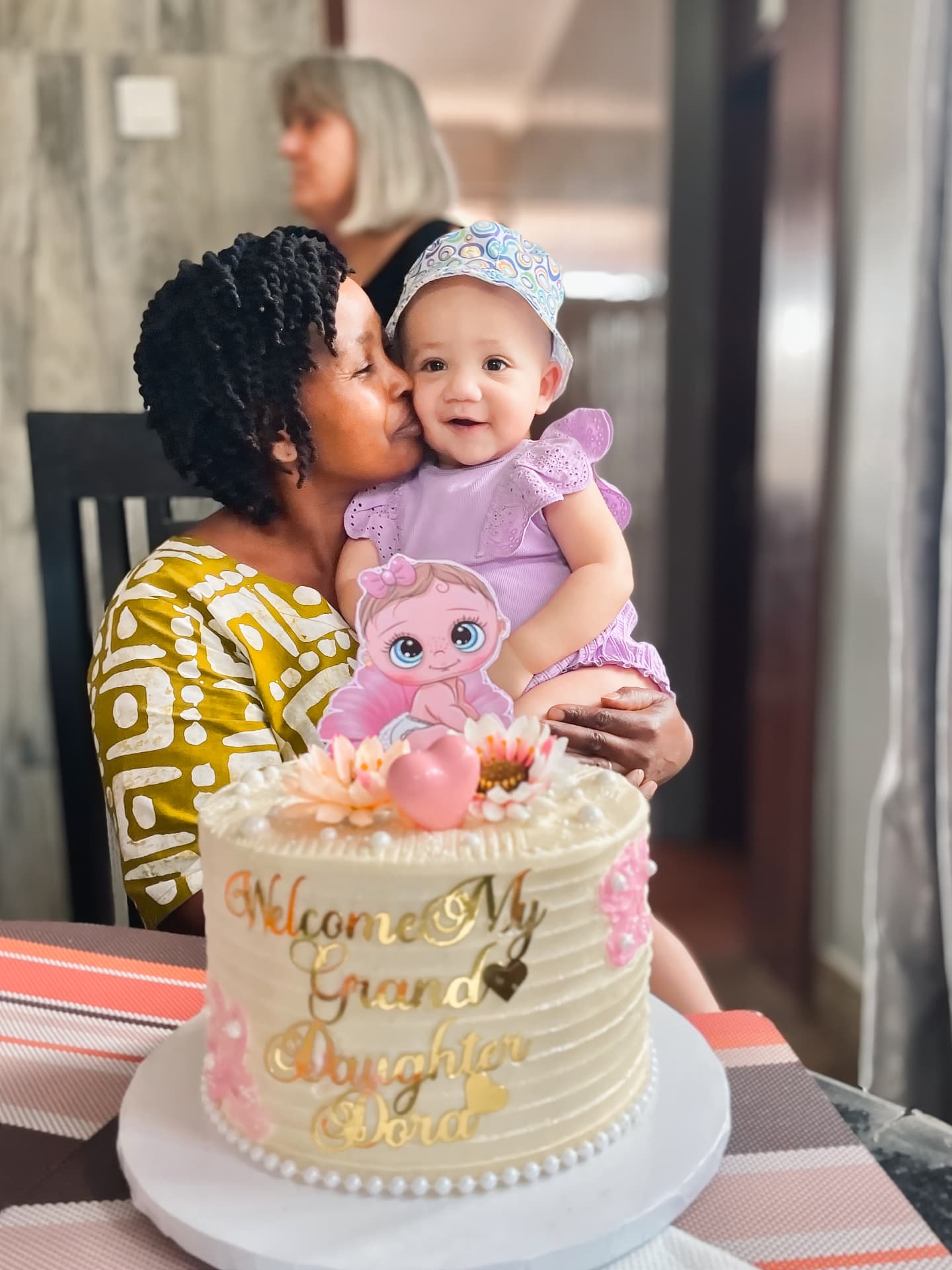 A welcome cake for granddaughter Dora
