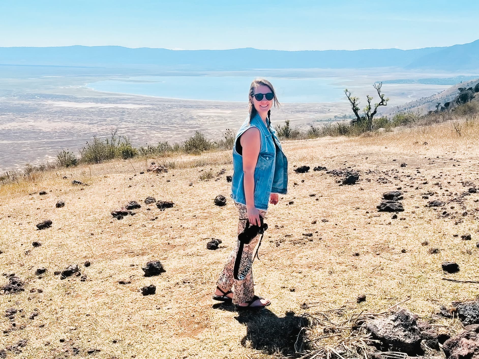 Renee above the Ngorongoro crater
