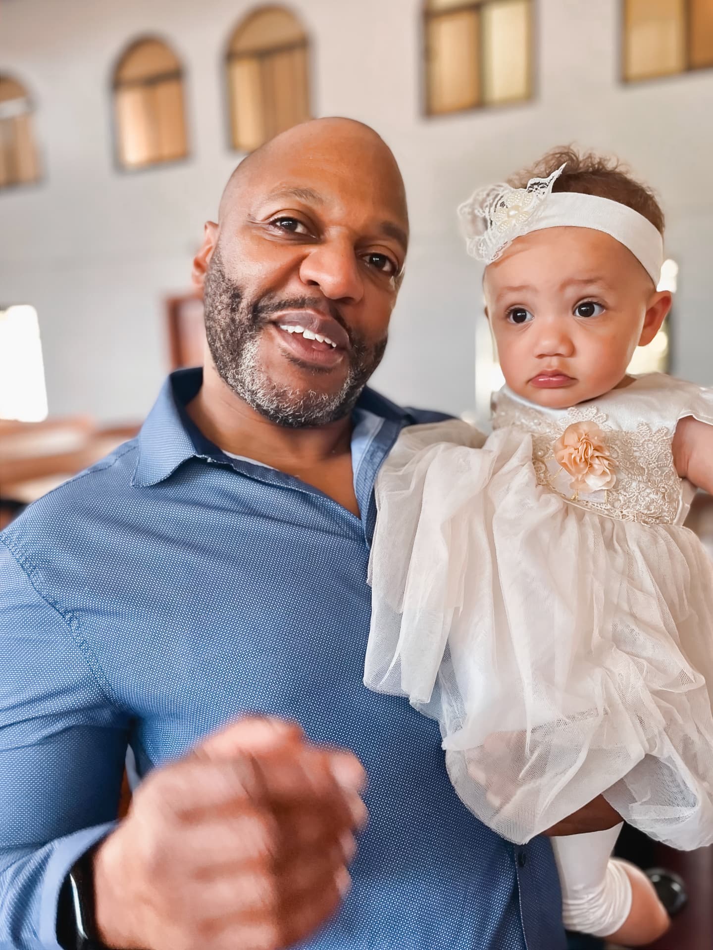 Dora with her godfather Paul