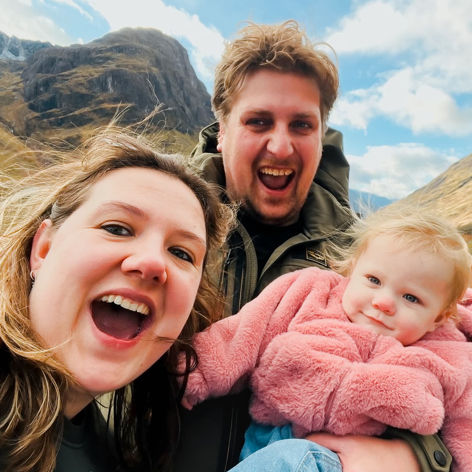 Leonie, Jaap and Renske in the mountains