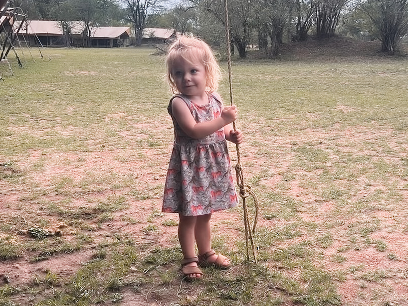 Renske and the rope swing