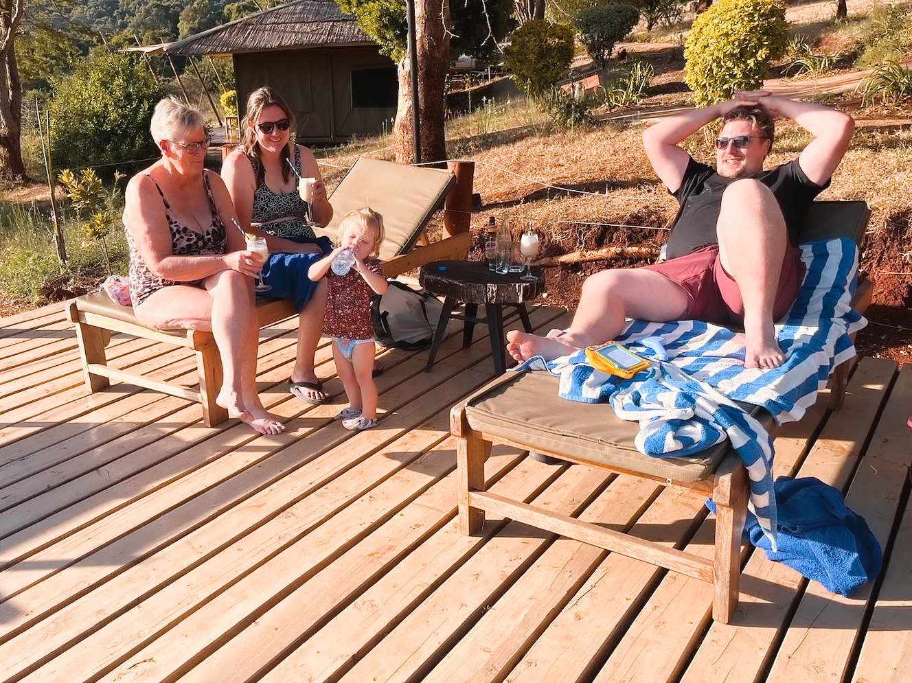 Lounging by the pool at Simba Lodge