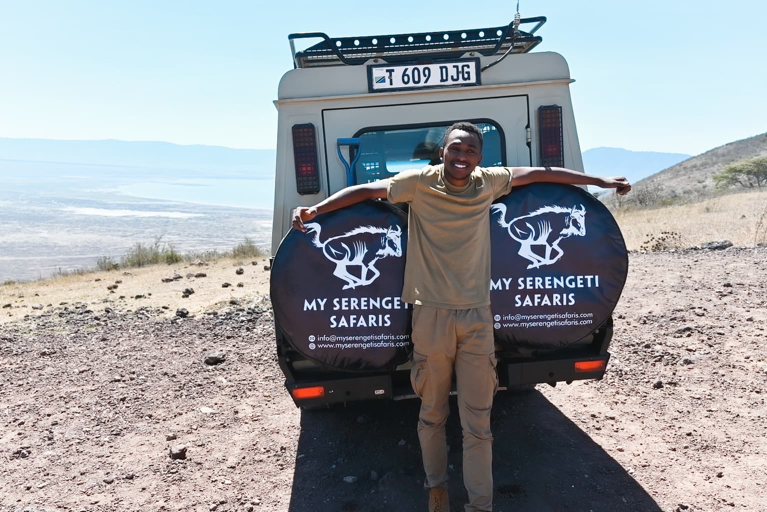 Johnson in his safari guide element